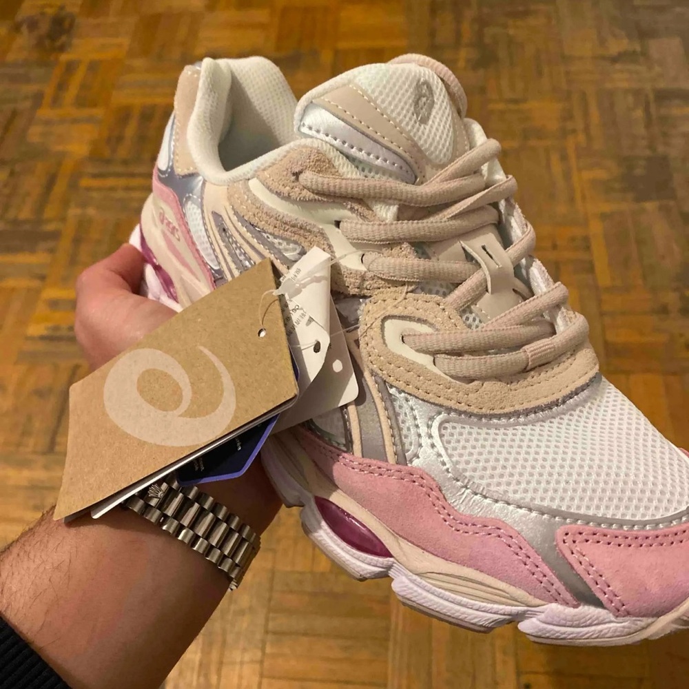 Stylish Pink and White Sneakers